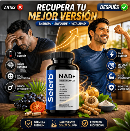 SELERB NAD+ RESVERATROL 60 CÁPSULAS