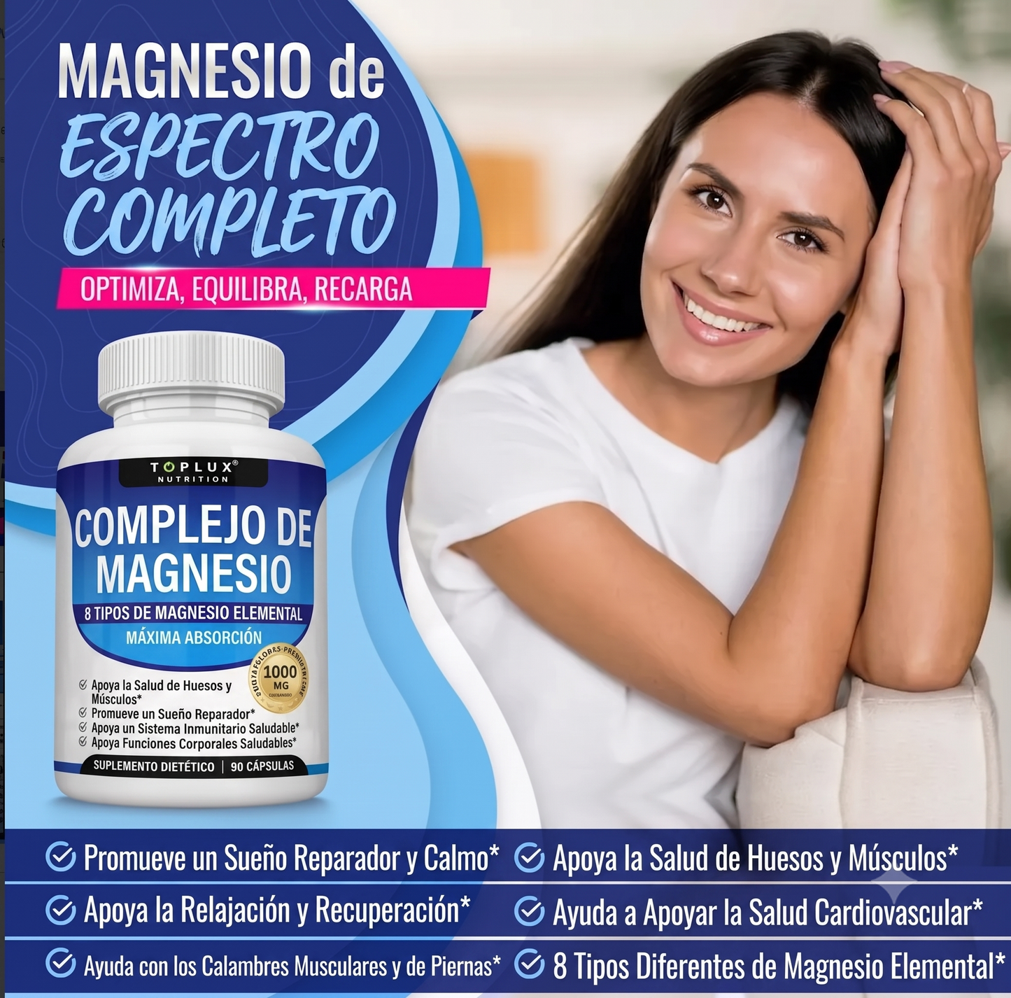 MAGNESIO COMPLEX 8 ELEMENTOS 90 CÁPSULAS