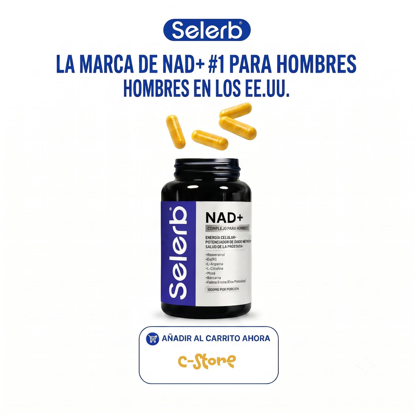 SELERB NAD+ RESVERATROL - 60 capsulas
