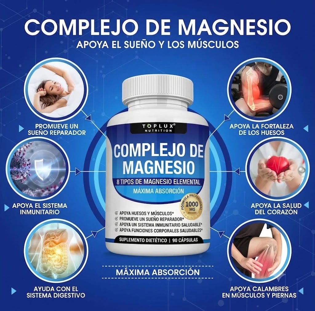 MAGNESIO COMPLEX 8 ELEMENTOS 90 CÁPSULAS
